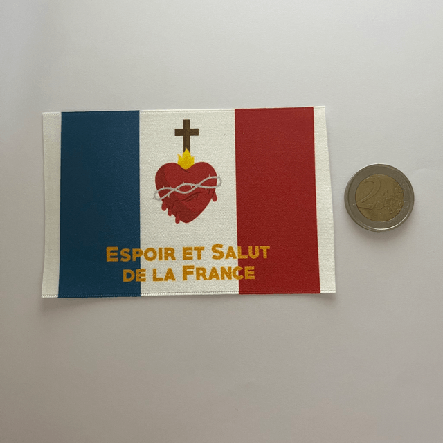 Ecusson Sacré Coeur de Jesus Espoir et Salut de la France