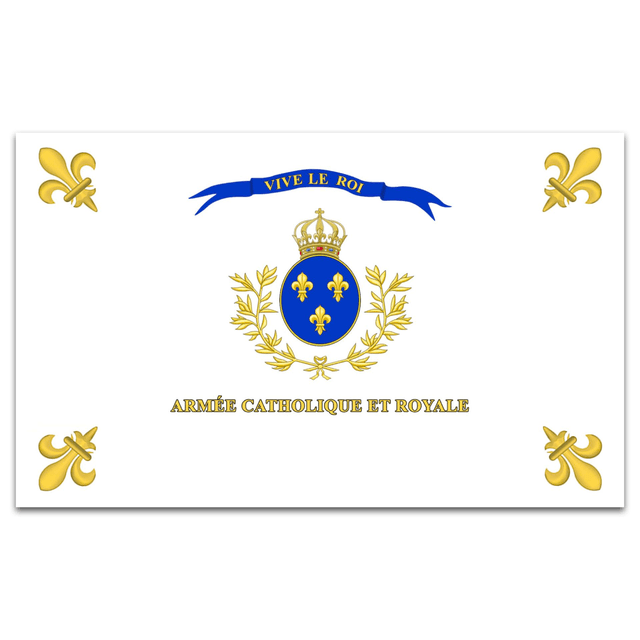 Stickers drapeau armée catholique et royale !